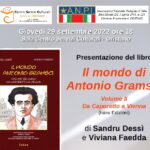Oristano: giovedì 29 settembre ore 18:00 presentazione del libro “Il mondo di Antonio Gramsci”